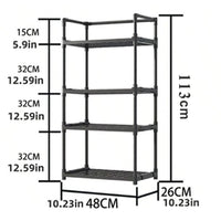 Multi-Layer Reinforced Storage Rack 4 Layers Suitable For Kitchen Living Room Bedroom Bathroom Warehouse Storage For Sundries Kitchen Countertop Organization Bath Supplies Organization Clothes OrganizatIon / 6617-4