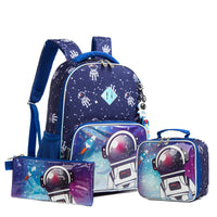 (NET) Astronaut School Backpack With Insulated Lunch Box And Pencil Case Set Of 3 Pcs