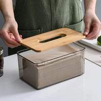 Japanese Style Wooden Lid Napkin Tissue Box - Elevate Your Home Decor with Elegance