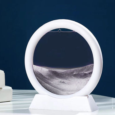 Quace Sand Art Liquid Motion Moving Sand Art Picture 3D Deep Sea Sandscape Flowing Sand Frame Painting 3D Color Quicksand Home Office Desk Decor Small Size