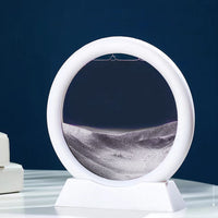 Quace Sand Art Liquid Motion Moving Sand Art Picture 3D Deep Sea Sandscape Flowing Sand Frame Painting 3D Color Quicksand Home Office Desk Decor Small Size