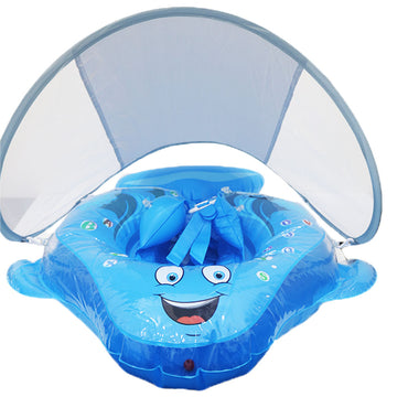 (NET) Baby Pool Float Ring Newest With Sun Protection Canopy