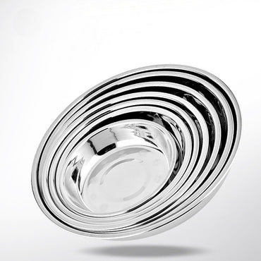 Stainless Steel Dish Meal Plate Fruit Dinner Plate serving dishes 26 CM