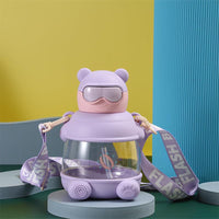 (Net) Water Bottle With Straw 900ML