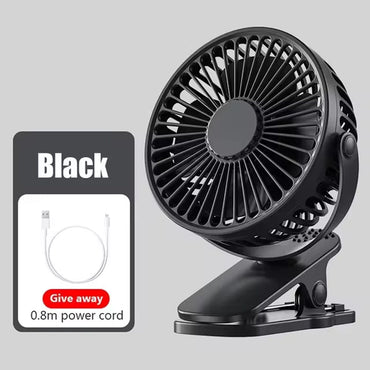 Portable Mini Hand Clip Fan USB Charging Quiet Desktop Electric