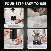 (NET) Portable Electric Coffee Bean Grinder