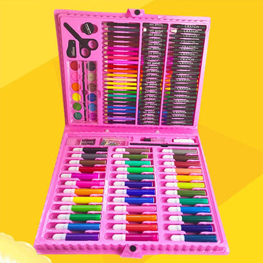 (Net) Art Set Crayons Drawing Paper Coloring Pencils Water Color Brush Oil Pastels Markers Eraser Pen Pencil Sharpener for Children Doodle Painting