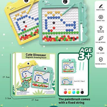 Cute Dinosaur Magnetic Doodle Board Children's Cartoon Pen Control Training Writing Magnetic Toys Magnetic Drawing Board For Kid