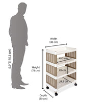 (Net) 4-Layer Foldable Sliding Drawer Storage Bins - Your Ultimate Space-Saving Solution