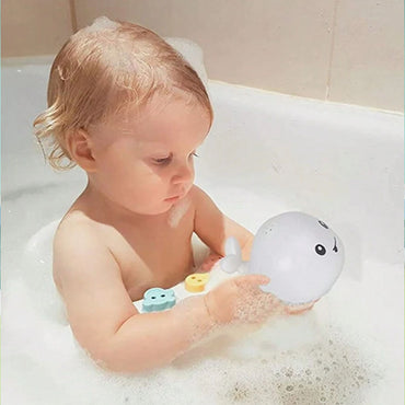 Baby Bath Toys with LED Light Whale Automatic Spray Water Bath Toy