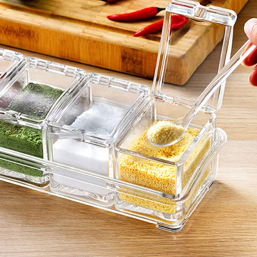 Transparent Kitchen Spice Box Organizer Storage Spice Boxes Seasoning