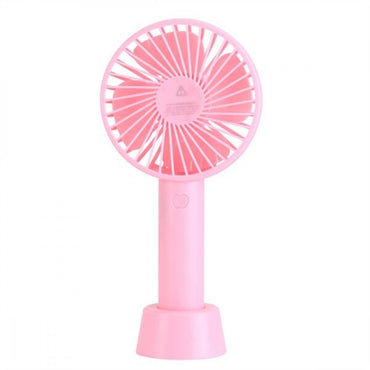 Mini Portable USB Hand Fan Built-in Rechargeable Battery Operated Summer Cooling Table Fan with Standing Holder
