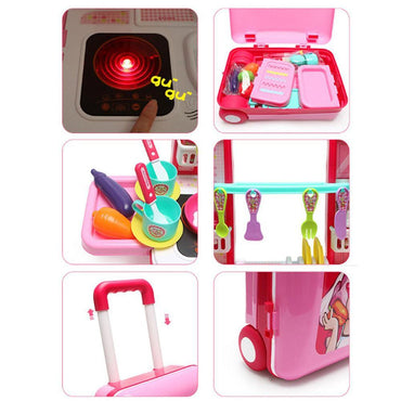2 in 1 Little Chef Kitchen Play Set Big with Light and Sound.