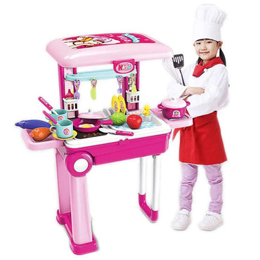 2 in 1 Little Chef Kitchen Play Set Big with Light and Sound.
