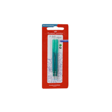 Faber Castell Erasable Gel Roller 0.7mm Refill 2 pcs Green - Karout Online -Karout Online Shopping In lebanon - Karout Express Delivery
