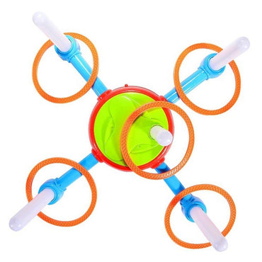 Electric Rotating Ring Toss Game with Lights and Music Children Family Game.