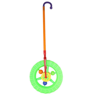 Jackgold Push Wheel Toy Single Trolley And Pull Toys / 019-2 Green & Baby