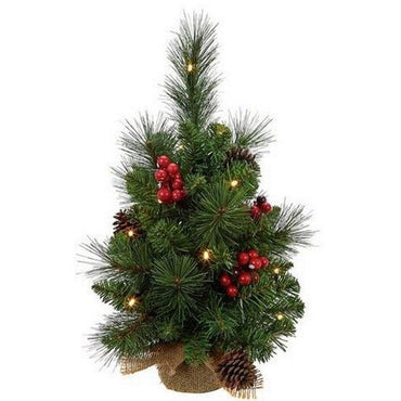 Christmas Plant Pot Tree 50 cm with 10 Led Light - Karout Online -Karout Online Shopping In lebanon - Karout Express Delivery