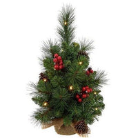 Christmas Plant Pot Tree 50 cm with 10 Led Light - Karout Online -Karout Online Shopping In lebanon - Karout Express Delivery
