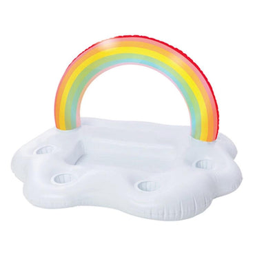 Shop Online Inflatable Cup Holder Rainbow Cloud Drink Holder Swimming Pool Float - Karout Online Shopping In lebanon