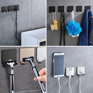 **(NET)**Adhesive Hook Hangers Storage Rack Kitchen Hooks Hanger Hook Bathroom Accessories/ 22FK184