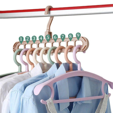 Multi-function Folding Hanger 9 Hole Rotating Magic Clothes Hanger Home Bedroom Storage Rack - Karout Online -Karout Online Shopping In lebanon - Karout Express Delivery