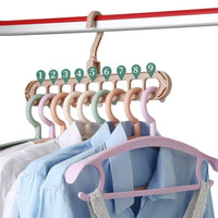 Multi-function Folding Hanger 9 Hole Rotating Magic Clothes Hanger Home Bedroom Storage Rack - Karout Online -Karout Online Shopping In lebanon - Karout Express Delivery