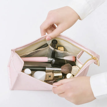 **(NET)**Women Cosmetic Bag PU Leather Waterproof Make Up Bag Beauty Case / 22FK197