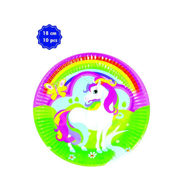 Unicorn Party - Paper Plates 18 cm (10 pcs).
