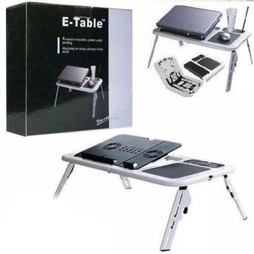 E-TABLE PORTABLE LAPTOP TABLE WITH COOLER FAN LD09 / KC-129 - Karout Online -Karout Online Shopping In lebanon - Karout Express Delivery