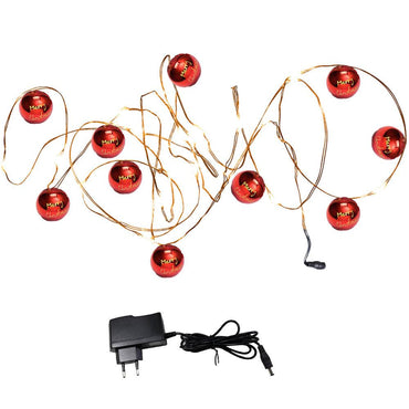 Christmas 10 Merry Christmas Lined Light up Balls / Q-1111 - Karout Online -Karout Online Shopping In lebanon - Karout Express Delivery