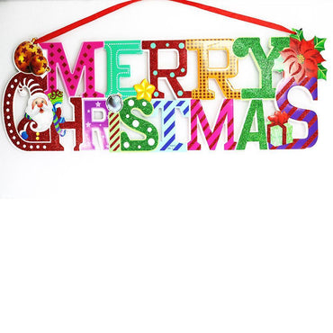 Merry Christmas Foam Door Hanger 32 cm /  Q-954 - Karout Online -Karout Online Shopping In lebanon - Karout Express Delivery