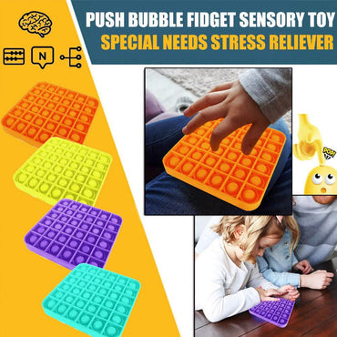 Colplay Pop Pop Fidget Toys,Push Pop Bubble Fidget Sensory Toy (Square) - Karout Online