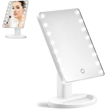 LED Touch Screen Makeup Mirror With 16 LED Lights / KC-107 - Karout Online -Karout Online Shopping In lebanon - Karout Express Delivery