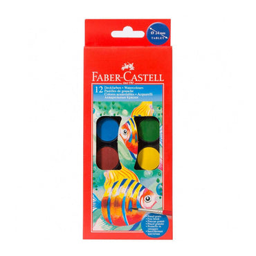 Faber Castle Aquarel Solid Set 12 Colors - Karout Online -Karout Online Shopping In lebanon - Karout Express Delivery