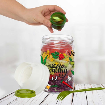 Herevin Fruit Salad Decorated Jar-Vegetables-Tray Shrink - Karout Online -Karout Online Shopping In lebanon - Karout Express Delivery
