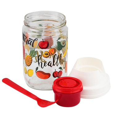 Herevin Fruit Salad Decorated Jar-Vegetables-Tray Shrink - Karout Online -Karout Online Shopping In lebanon - Karout Express Delivery