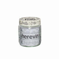Herevin Embossed Canister - 1Lt - Karout Online -Karout Online Shopping In lebanon - Karout Express Delivery
