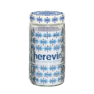 Herevin Embossed Canister Ethnic - 1.7Lt - Karout Online -Karout Online Shopping In lebanon - Karout Express Delivery