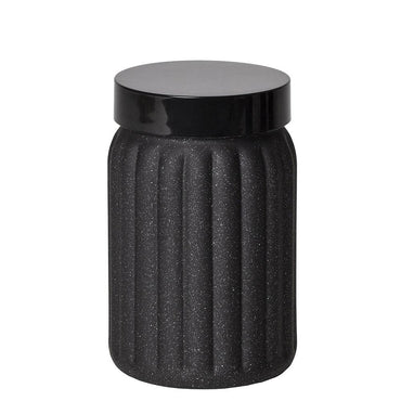 Herevin Embossed Canister-Sim Mat Black / 1.4Lt - Karout Online -Karout Online Shopping In lebanon - Karout Express Delivery