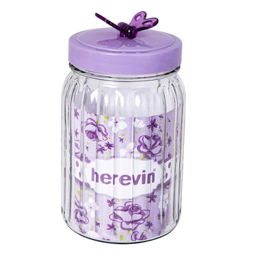 Herevin Canister Butterfly Cover-Soft Purple-Shrink /1.4Lt - Karout Online -Karout Online Shopping In lebanon - Karout Express Delivery