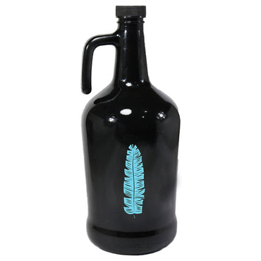 Herevin Black Decorated Oil Bottle - Leaf  / 3Lt - Karout Online -Karout Online Shopping In lebanon - Karout Express Delivery