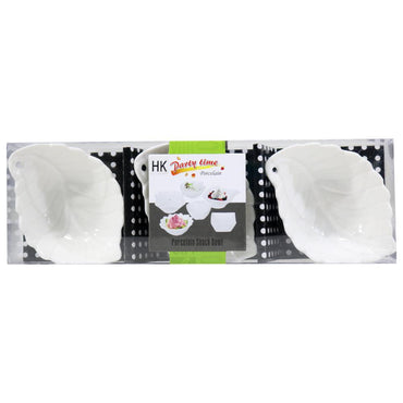 Porcelain Snack Bowl Leaf  shape (3 Pcs)/ 1641-3 - Karout Online -Karout Online Shopping In lebanon - Karout Express Delivery