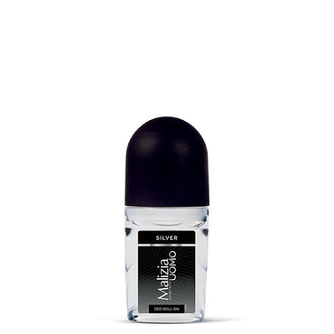 Malizia Uomo Silver Roll-On Glass 50ml - Karout Online -Karout Online Shopping In lebanon - Karout Express Delivery