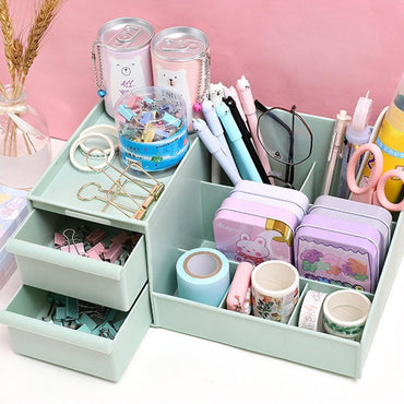 Creative Multi-function Penholder Desktop Debris Cute case Box Desk Desk Storage Drawer