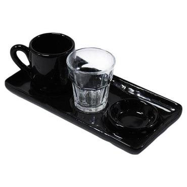 Yakut 3-Piece Luxury Coffee Cup with Serving Plate - Karout Online -Karout Online Shopping In lebanon - Karout Express Delivery