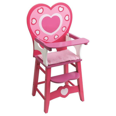 Dolls World Wooden High Chair - Karout Online -Karout Online Shopping In lebanon - Karout Express Delivery