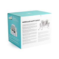 Prince Lionheart Modular Nappy Depot (White, 2 Hooks) - Karout Online -Karout Online Shopping In lebanon - Karout Express Delivery