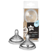Tommee Tippee Medium Flow Teat 3m+ (2 Pcs) / 21223 - Karout Online -Karout Online Shopping In lebanon - Karout Express Delivery