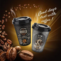 Titiz Plastic Coffee Printed Coffee Cup, 400 ml - Karout Online -Karout Online Shopping In lebanon - Karout Express Delivery
